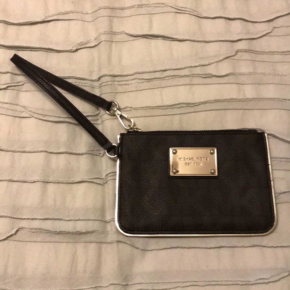 Michael Kors black wristlet